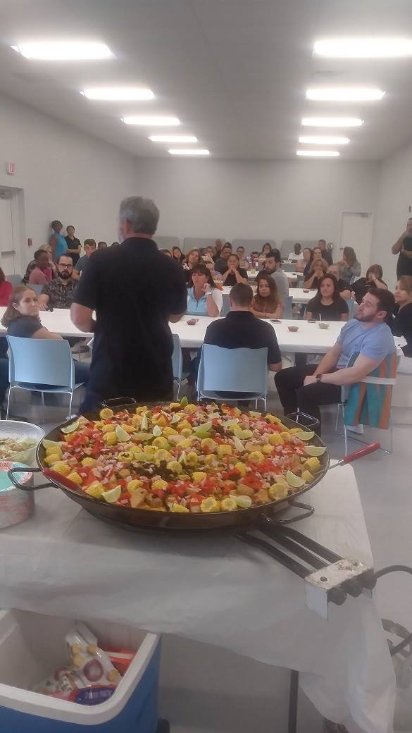Paella VIP catering event and food presentation