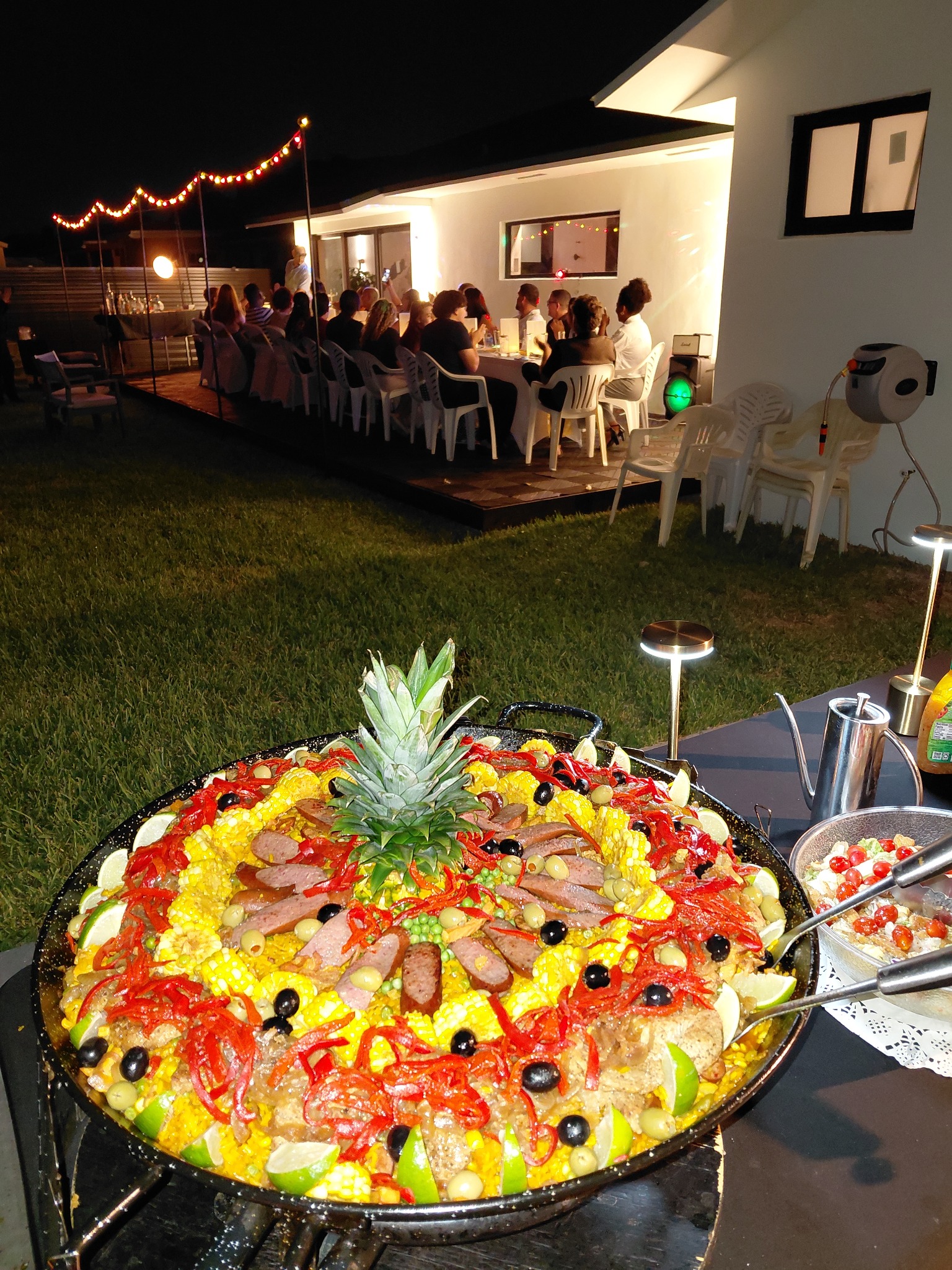 Live paella catering event in South Florida